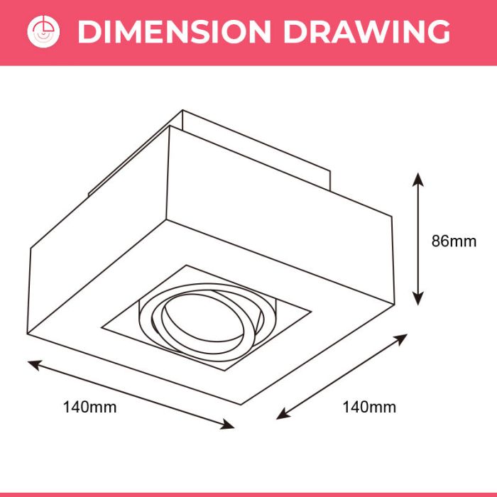 Aluminium surface mounted downlight gold, Noraly
