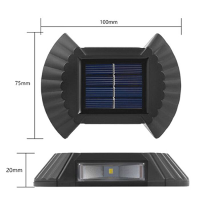 4 black solar garden spike lights, Pawan, 0,3W, 4500K LED, IP65
