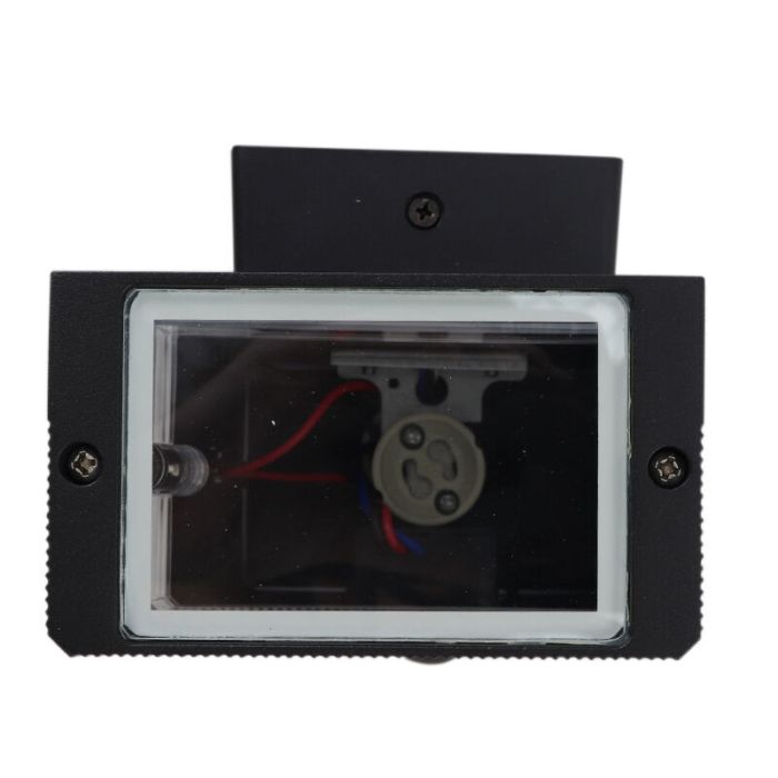 Aluminium outdoor wall light with motion sensor black, Albin, IP54