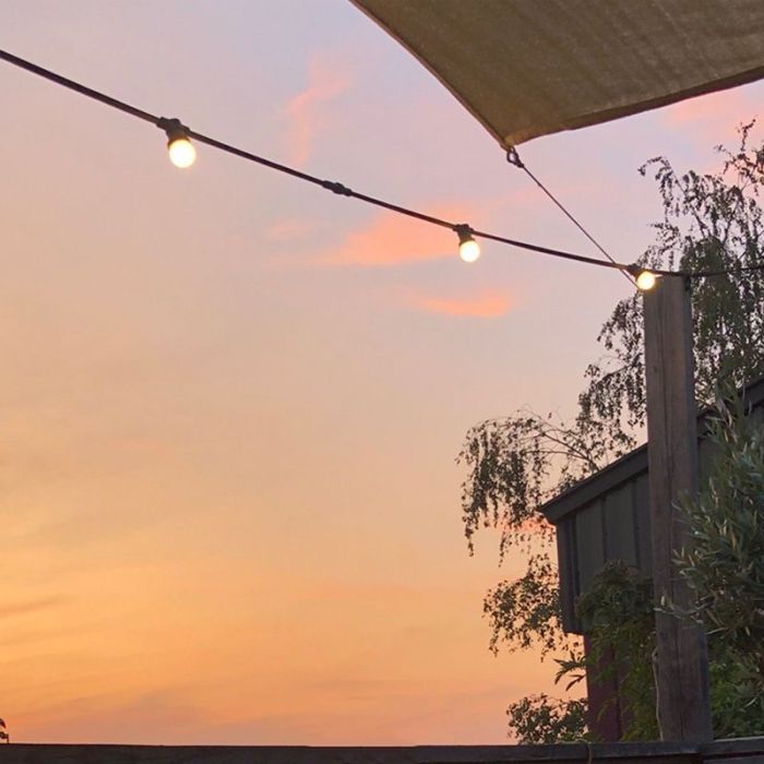 10m string light with 10 milk white bulbs