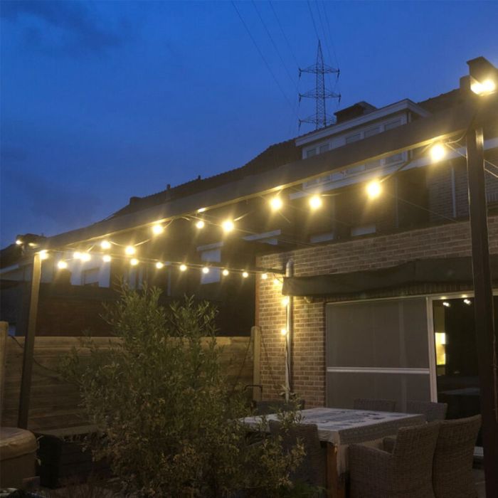 20m string light with 40 milk white bulbs