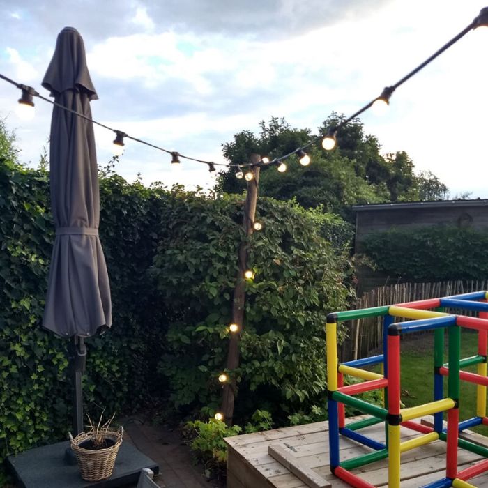 20m string light with 40 milk white bulbs