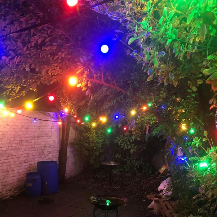 50m string light with 50 coloured bulbs