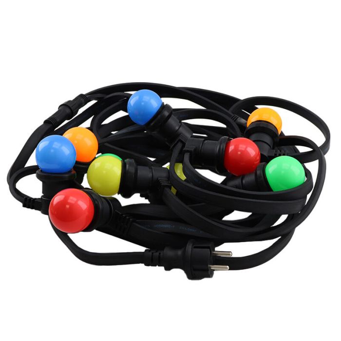 5m string light with 10 coloured bulbs