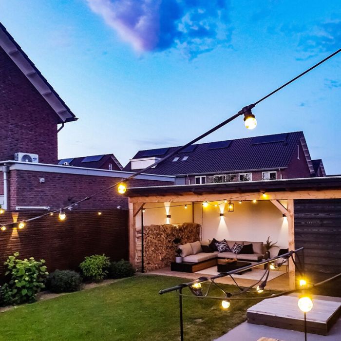 20m string light with 20 dimmable transparent bulbs