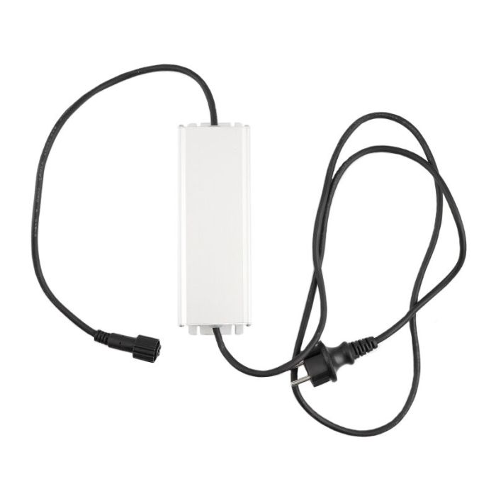 This LED rope light is 40 meters long and has a diameter of 1.3 cm. The connection cable is 1.5 meters long.