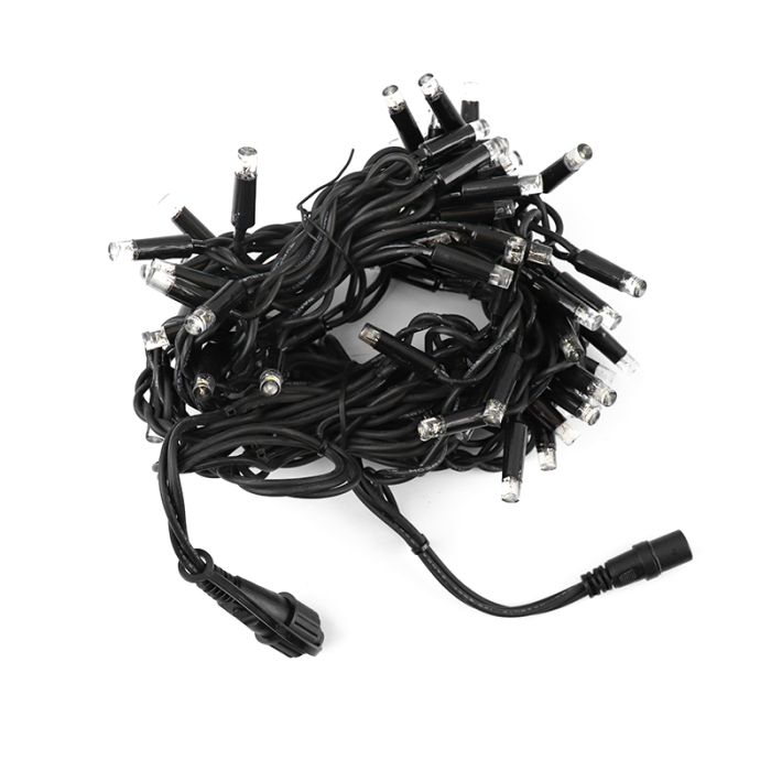 4M linkable icicle light, Black cord, IP67, 50 cm high - Warm white