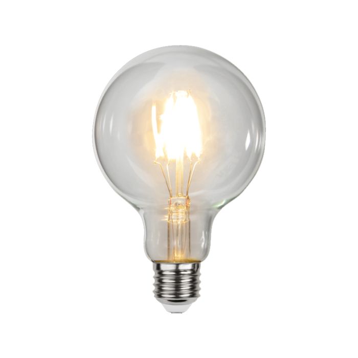 Dimmable E27 LED filament bulb G95, 4,7W, 2700K