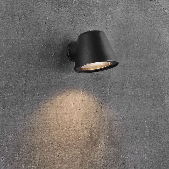 Black outdoor light modern, Aleria, IP44