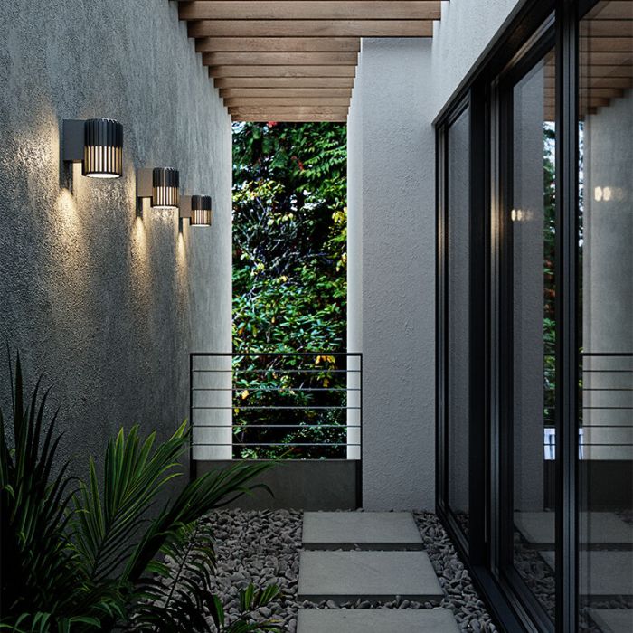 Black outdoor light design, Aludra, IP54