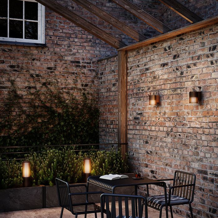 Brown outdoor light design, Aludra, IP54
