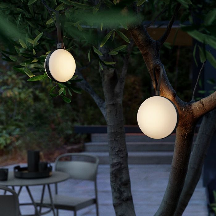 White outdoor light design, Bring, 1W, 2700K LED, IP44, 3-step dimmable