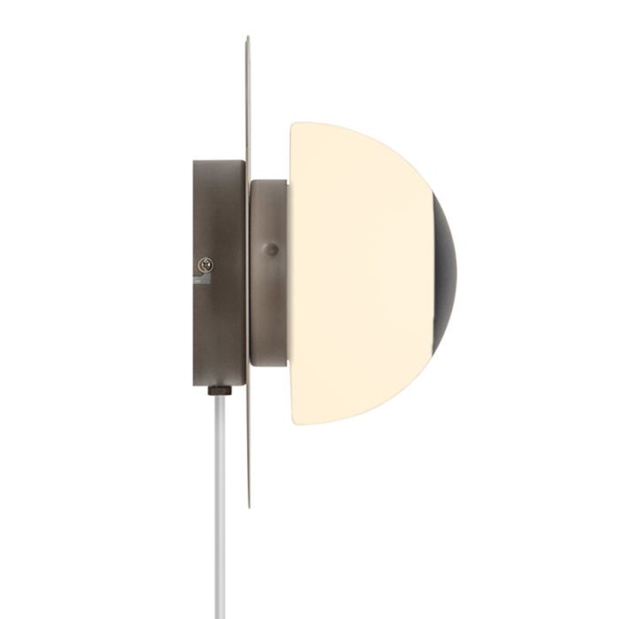 Brown children's wall light metal, Brunabear, with switch