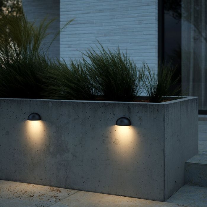 Black outdoor light modern, Scor, IP44