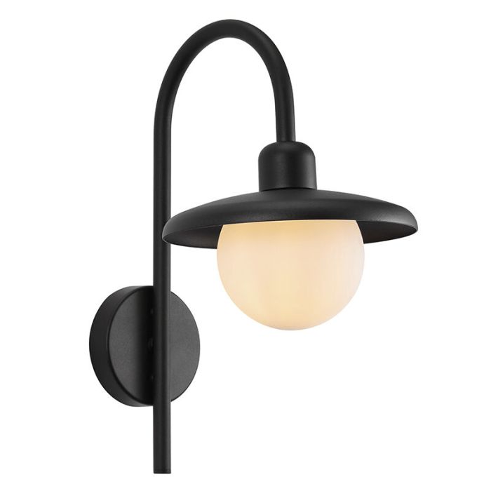 Black outdoor light classic, Berlo, IP44