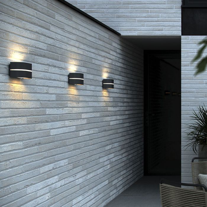 Anthracite outdoor light aluminium, Sibelis, IP44