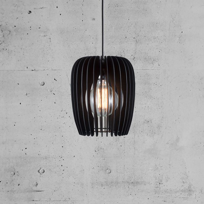 Black pendant light wood, Tribeca