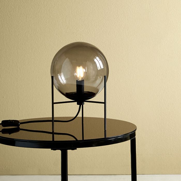 Black table lamp design, Alton, with switch