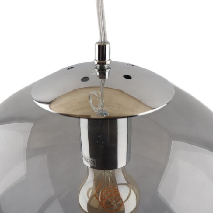 Design pendant light chrome, Dolf