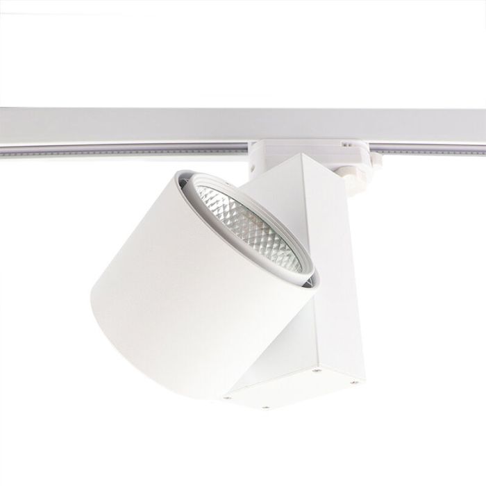 White Bisolux Master B track spot, Philips driver, 4000k, 30w, 36 degrees