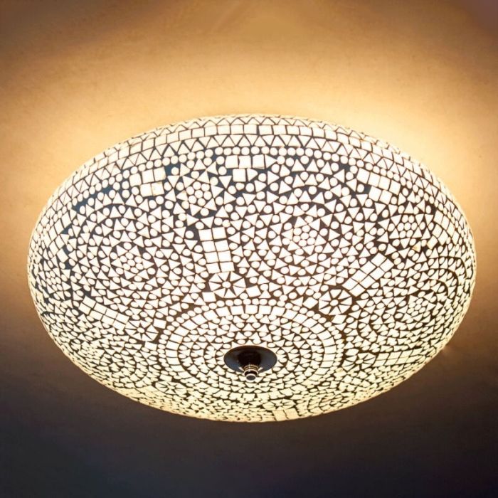 Transparent oriental flush ceiling light mosaic, Annas