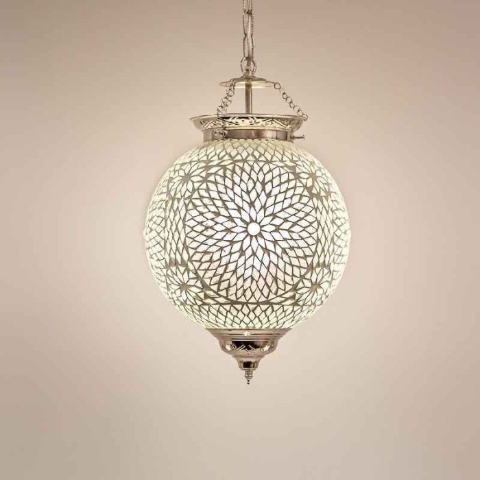Transparent oriental pendant light mosaic, Aziza