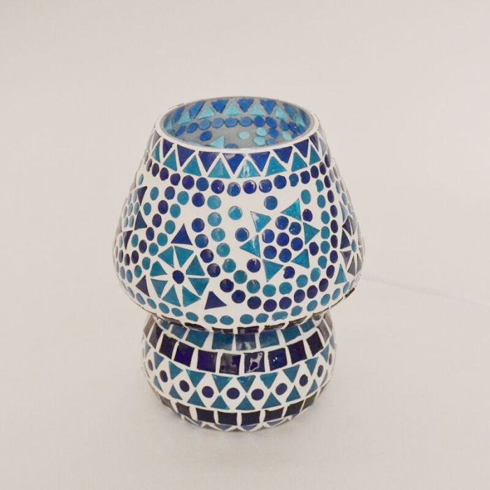 Blue oriental table lamp mosaic, Rachel