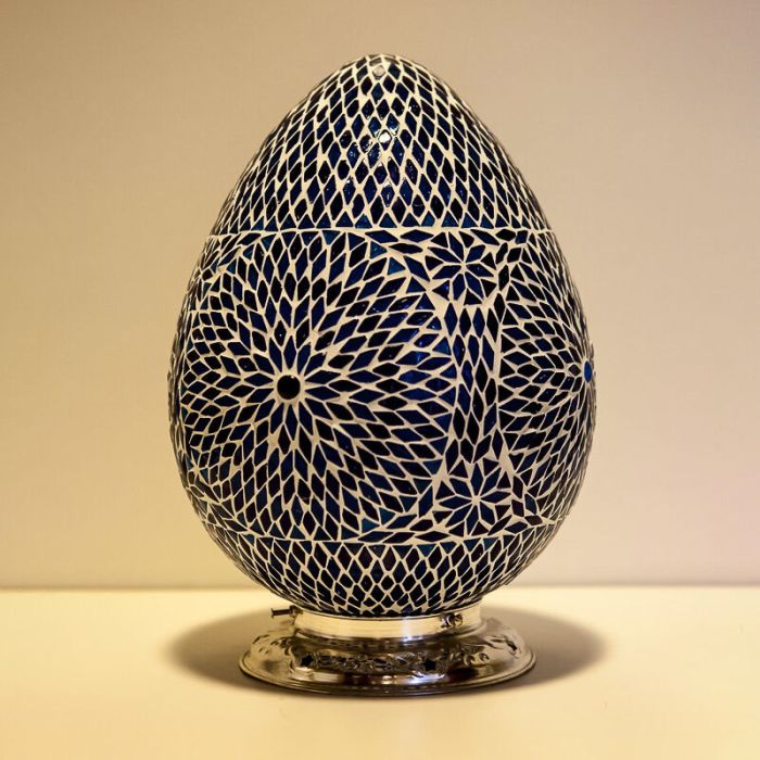 Blue oriental table lamp mosaic, Lara