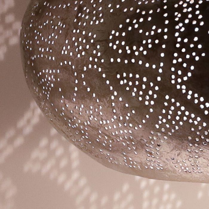Silver oriental pendant light filigree, Zina
