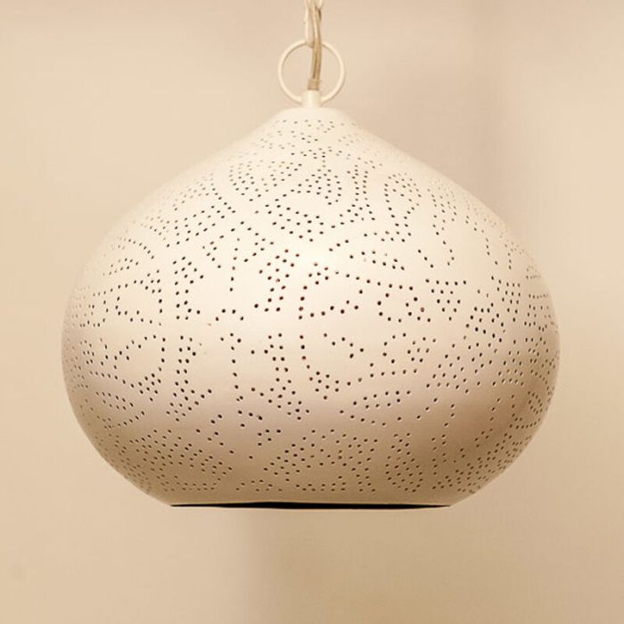 White oriental pendant light metal, Noah