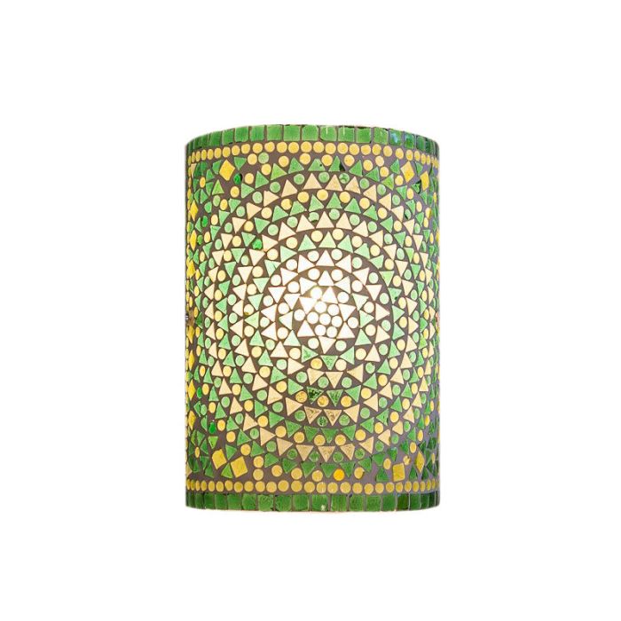 Green oriental wall light mosaic, Mahdia