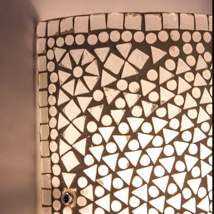 Transparent oriental wall light mosaic, Mahdia
