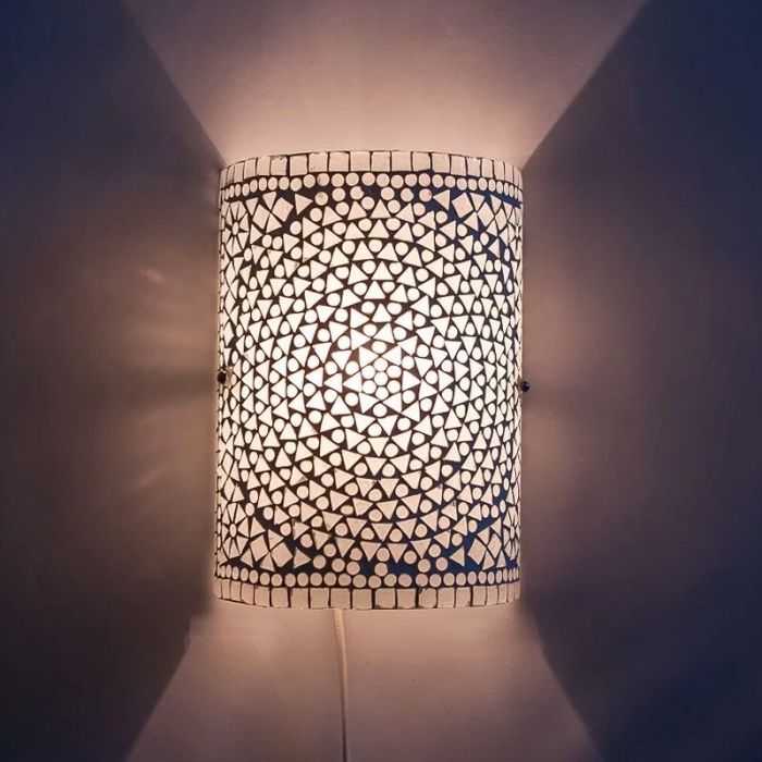 Transparent oriental wall light mosaic, Mahdia