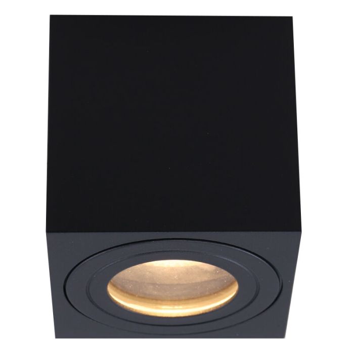 Modern surface mounted downlight black, Alion, IP44