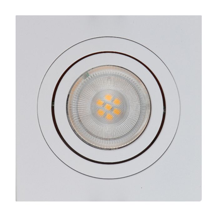 Aluminium recessed light white, Scott