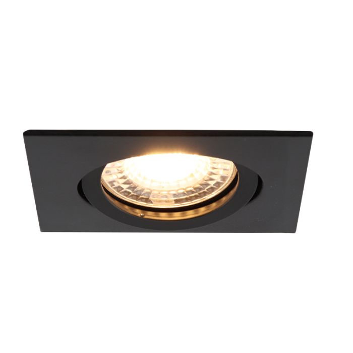 Aluminium recessed light black, Onno