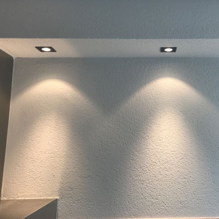 Aluminium recessed light black, Onno