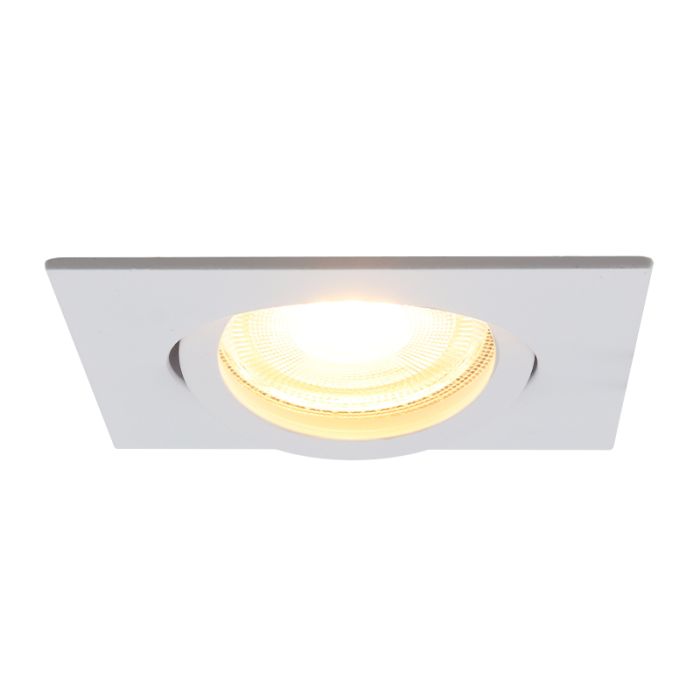 Aluminium recessed light white, Onno