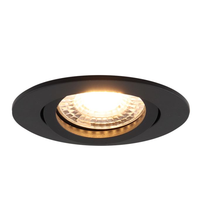 Aluminium recessed light black, Onno