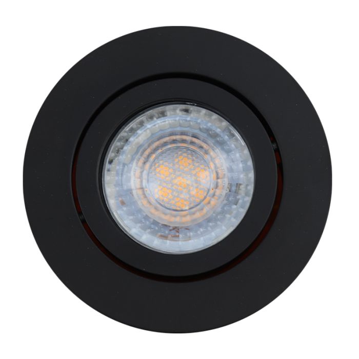 Aluminium recessed light black, Onno