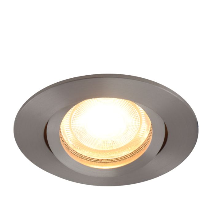 Aluminium recessed light chrome, Onno