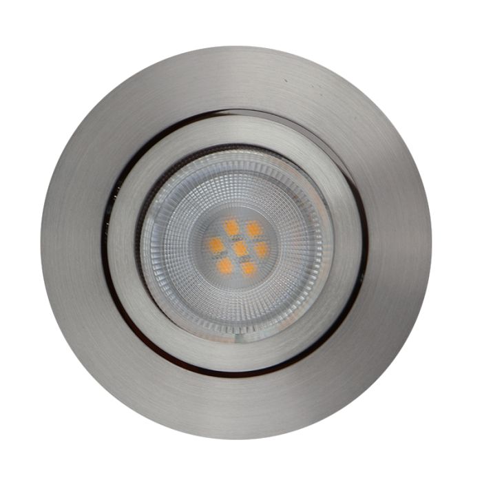 Aluminium recessed light chrome, Onno