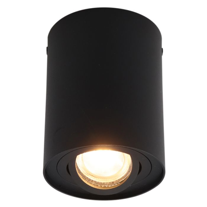 Modern surface mounted downlight black, Onno