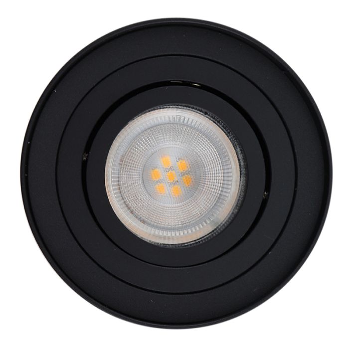 Modern surface mounted downlight black, Onno