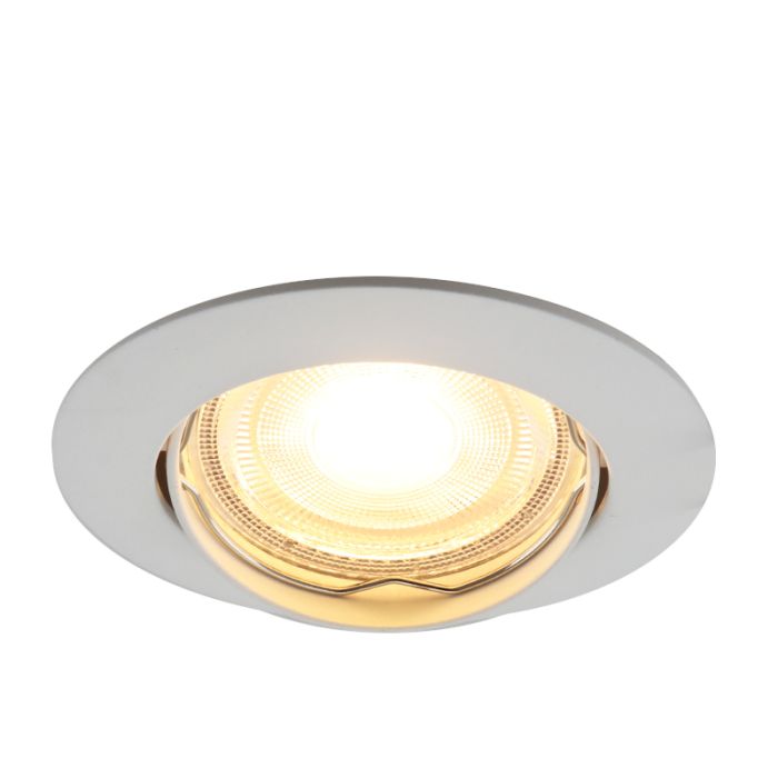 Aluminium recessed light white, Rudo