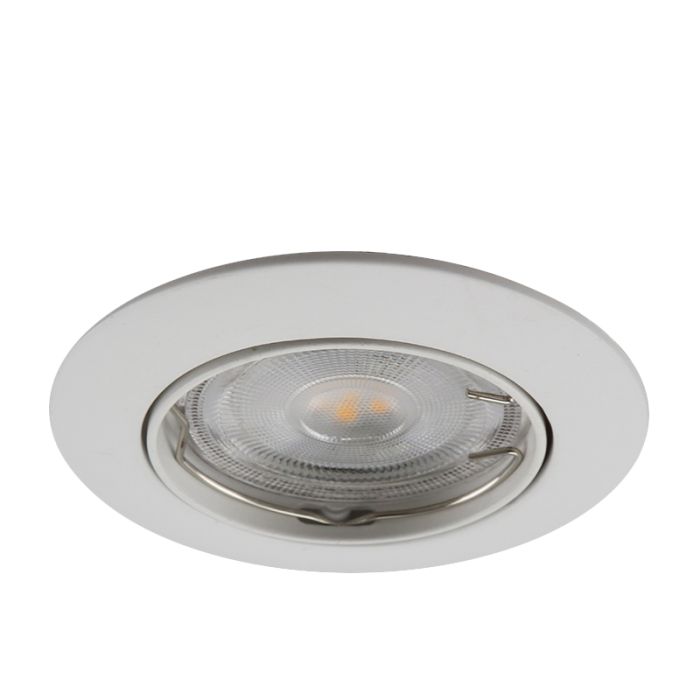 Aluminium recessed light white, Rudo