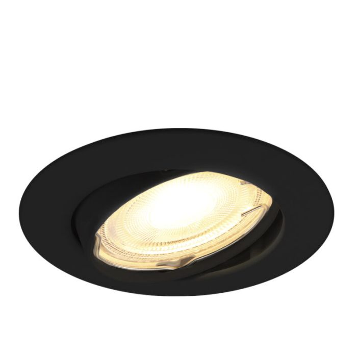 Aluminium recessed light black, Rudo