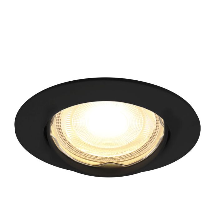 Aluminium recessed light black, Rudo