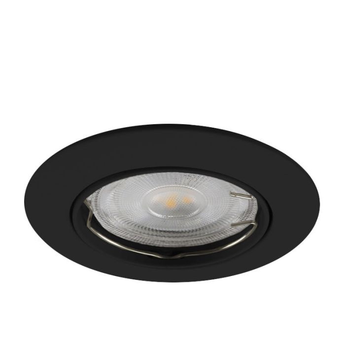 Aluminium recessed light black, Rudo