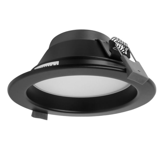 Black downlight aluminium, Otmar, 12W, white switch LED, IP22